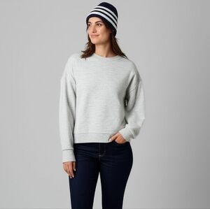 Handmade blue and white striped crochet hat beanie hand-made